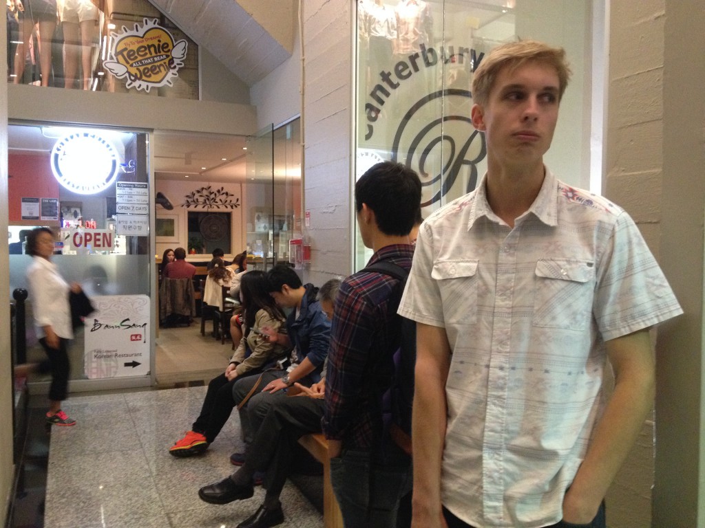 Line queuing outside the restaurant