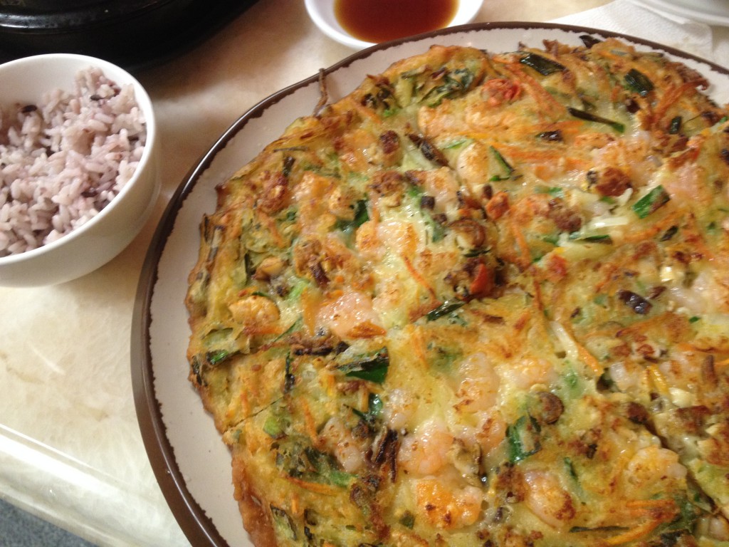 Fantastic seafood pancake